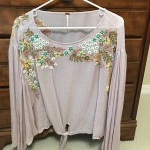 Free People Purple Blouse
